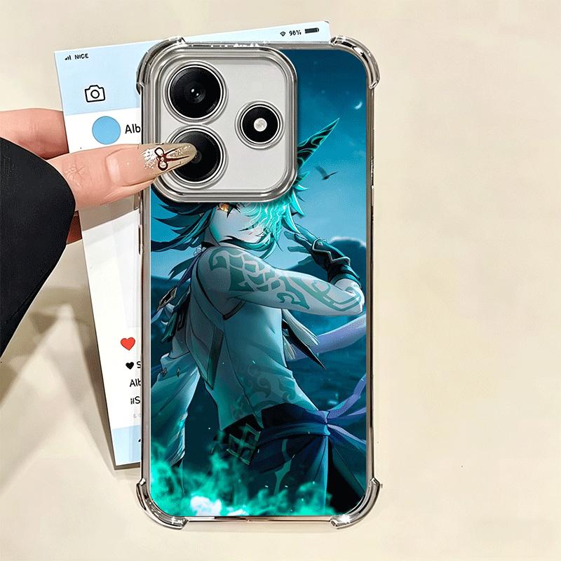 Genshin Impact Xiao Plating Phone Case For Xiaomi Redmi Note 14 15 Pro Plus 13 12 11 11S 11T 10 9S 9 5G Anti-Fall Airabag Cover