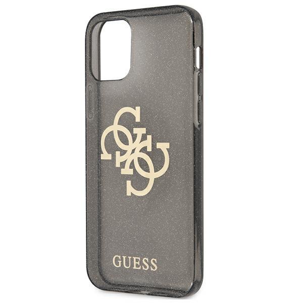 Guess Guhcp12Lpcugl4Gbk Iphone 12 Promax 6,7 Czarny/Black Twarde Etui Brokat 4G Duże Logo