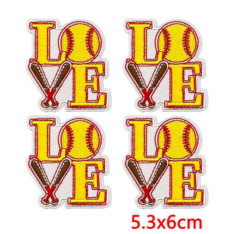 10PCS Softball Themed Iron On Patches, Softball Bow & Unicorn Embroidery Patches, Patches for Clothing DIY Decoration
