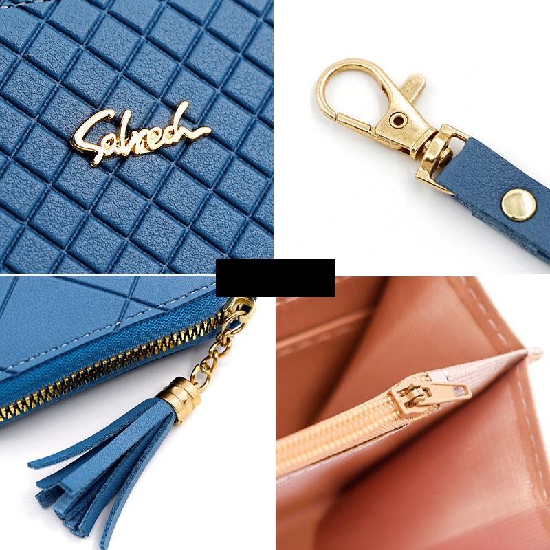 Women Wallets Tassel Design Zipper Long Wallet Clutch Purse Coin Card Holder