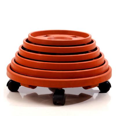 Movable Rolling Flower Pot Rack Potted Plant with Universal Wheel Plant Stand Wide Application Water Receiving Round Frame Tray