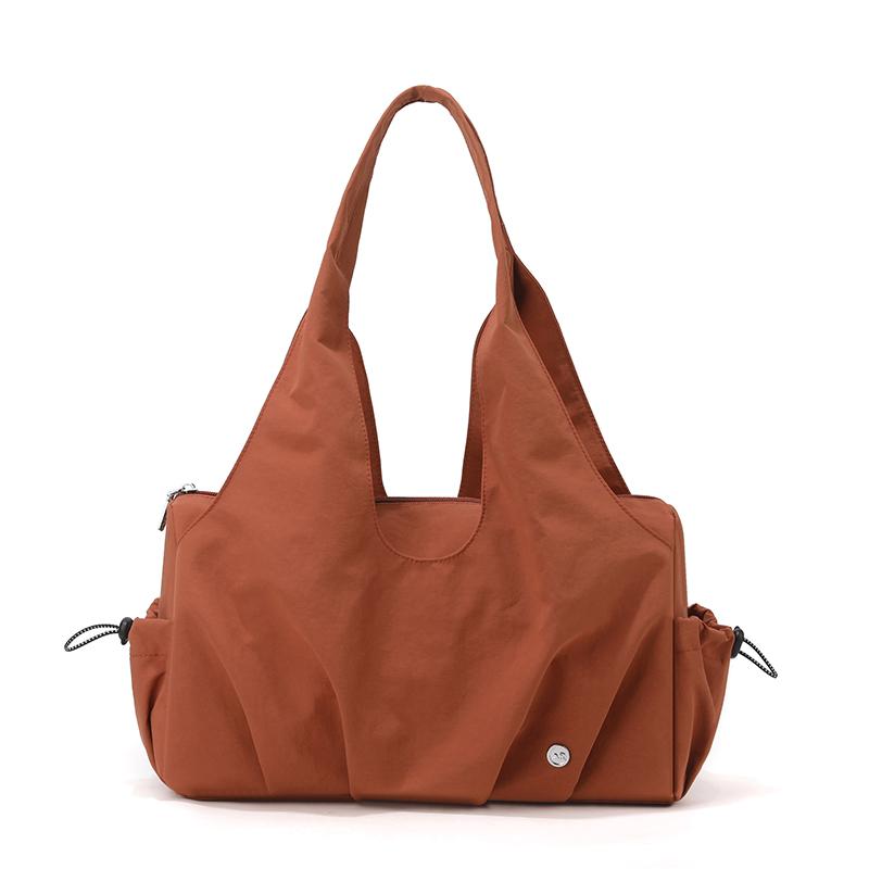 Women's Shoulder Bag Solid Color Handbag Water-Repellent Nylon Tote Bag