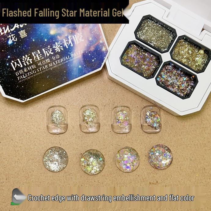 Multi-Style Gradient High-Saturation Press-On Gel Nail Art Set