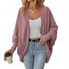 Women's Cardigans - Autumn Winter Women Batwing Sleeve Knit Sweater Cardigan Casual Oversized Open Front Coat Ladies Outerwear