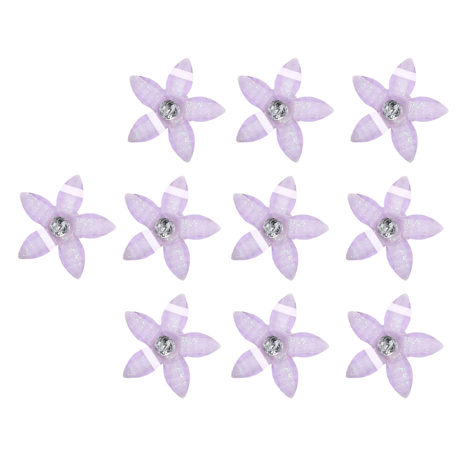 

10 штук Стразы Цветок Заколка для волос для девочек женщин Выпускной Вечер Легкая Цветочная Заколка Дружелюбные Украшения для волос фиолетовый