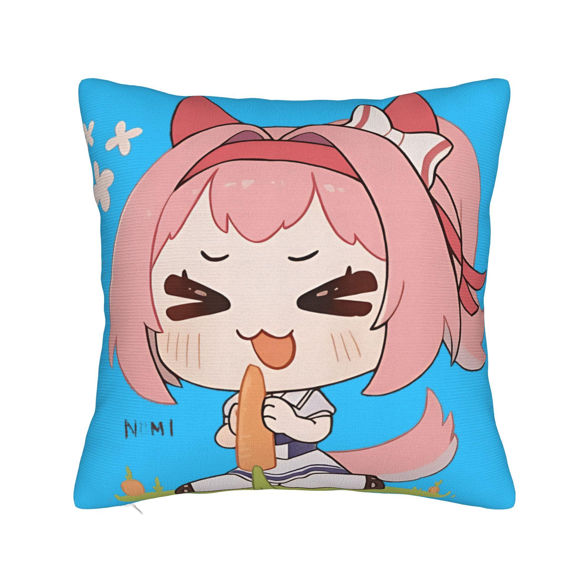

Haru Urara Chibi Pillowcases Umamusume Novelty Pillow Case For Sofa Home Decoration Custom Pillow Cover 12x12Inch