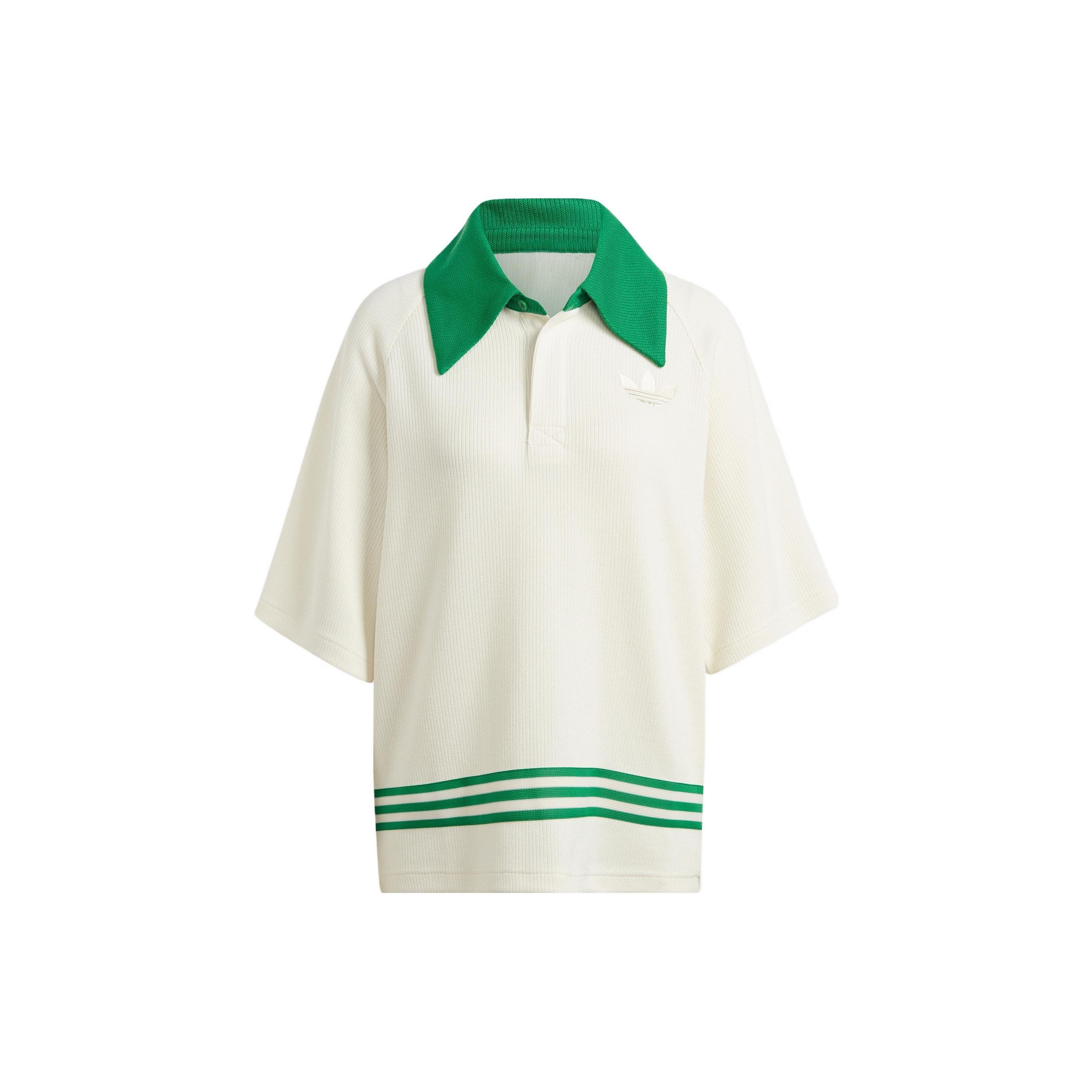 (WMNS) adidas Adicolor 70s Neck T-shirt Asia Sizing White Green Women s IB2032 XS