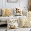 Cute Christmas Snowman Reindeer Tree Cushion Cover For Pillow Printing Sofa Decoration Home Room Shop Office Nordic Simplicity