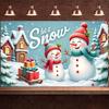 Winter Banner Winter Christmas Banner Snowman Banner Snowman Theme For Family Gathering Home Party Snow Day Party