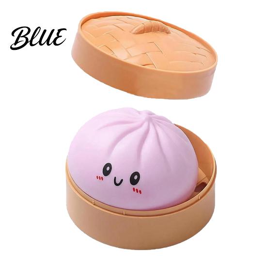 Langsam aufgehendes Brötchen Spielzeug Stressabbau Gedämpft mit Dampfgarer Simulation Gefüllt Chinesisches Fidget Quetsch Sensorisch Weich TPR