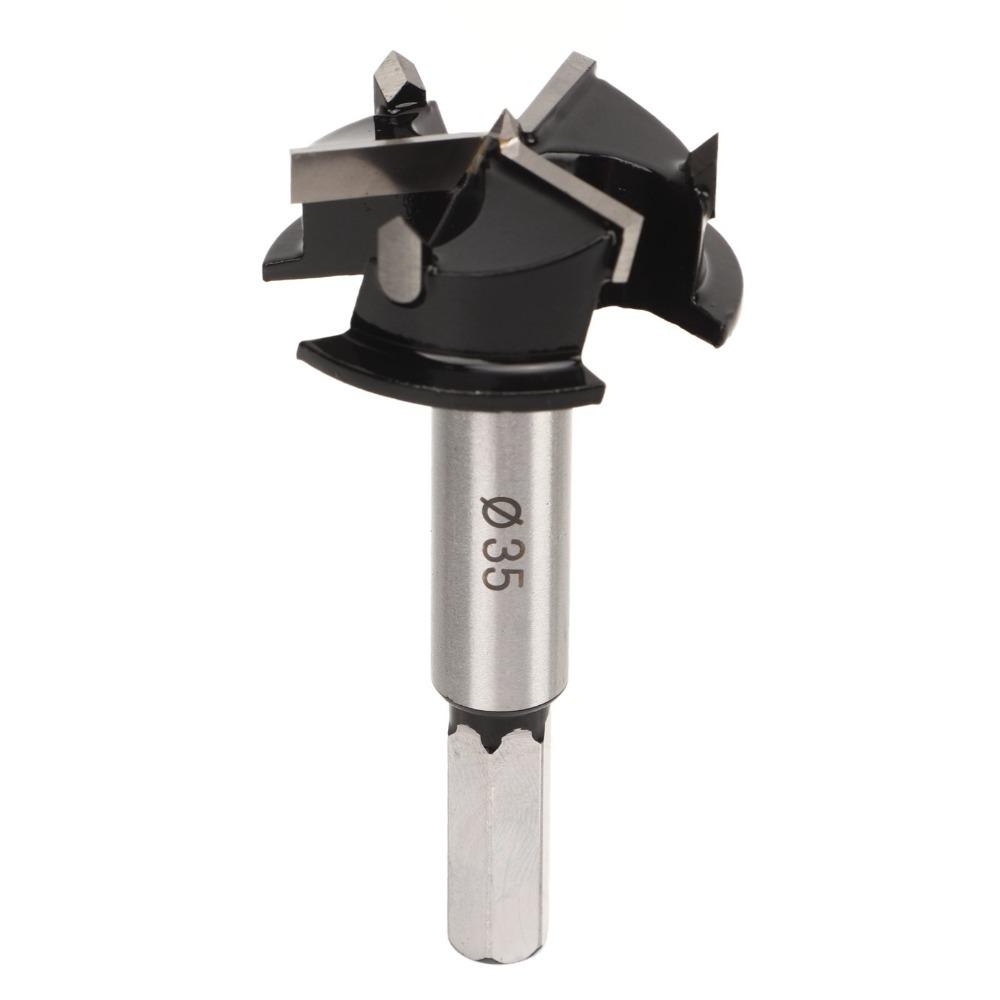 35mm Diameter Forstner Drill Bit 3 Blade Wood Cutter Tool Precision Wood Hole Saw For Woodworking