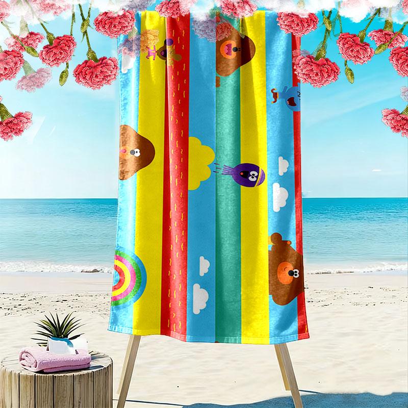 Duggee Print Beach Towel, Large Soft Quick Dry Towel for Beach Camping Swimming