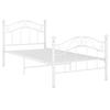 Letto Singolo Bianco Metallo 100x200 cm