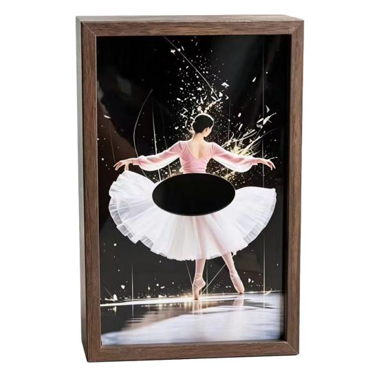 Scatola Portatovaglioli in Legno di Noce, con Disegno Artistico di Gonna da Ballerina di Balletto, Portasciugamani di Carta Multiuso per Arredamento Casa Ingresso Tavolo da Pranzo