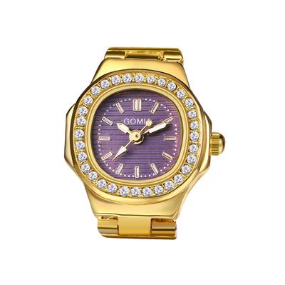 Ring Watch Ladies Free Size Ring Watch Clock Ring Watch Analog Cute Waterproof Glitter Ladies Fashion Ring Gold Girlfriend Birthday Christmas Day