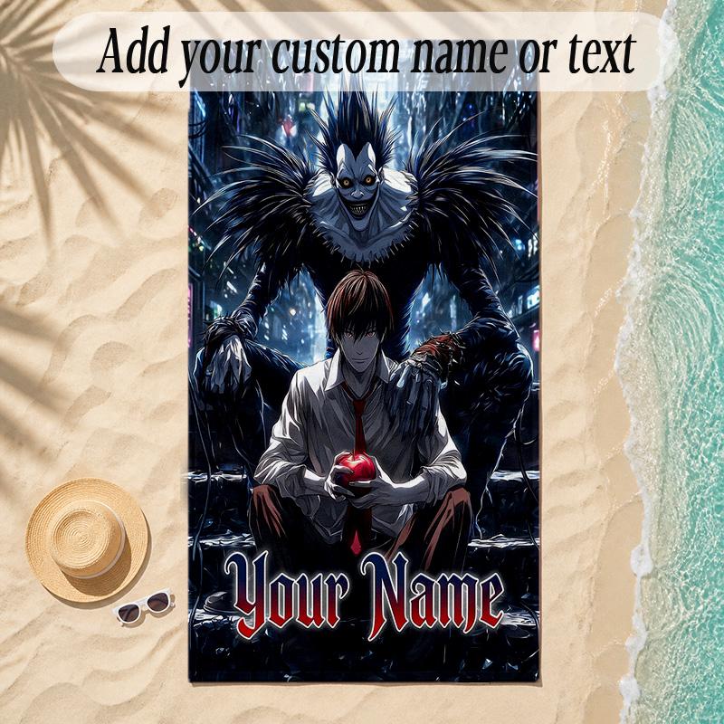Beach TowelDeath Note Custom Name Text Personalized Soft Towel for Beach Pool Indoor Home Decor Gift