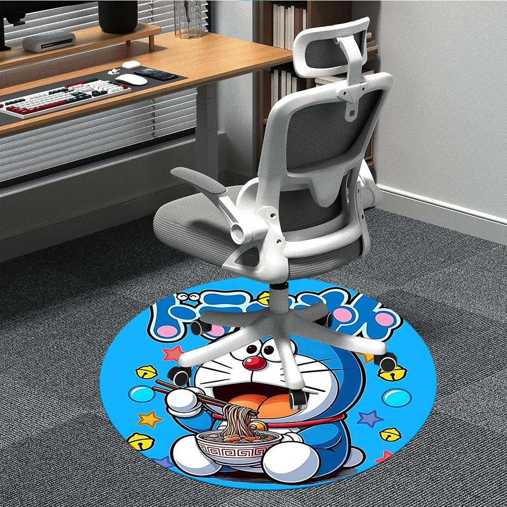 1pcDoraemon Noodles Office Round Area Rug, Indoor Mat Suitable For Office,Bedroom Living Room Home Decor, Room Deco A0928141
