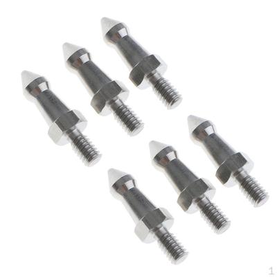 Náhradné hroty statívu z nehrdzavejúcej ocele so 1/4'' závitom, 6-dielna súprava pre monopod Gizto 4 cm, strieborné