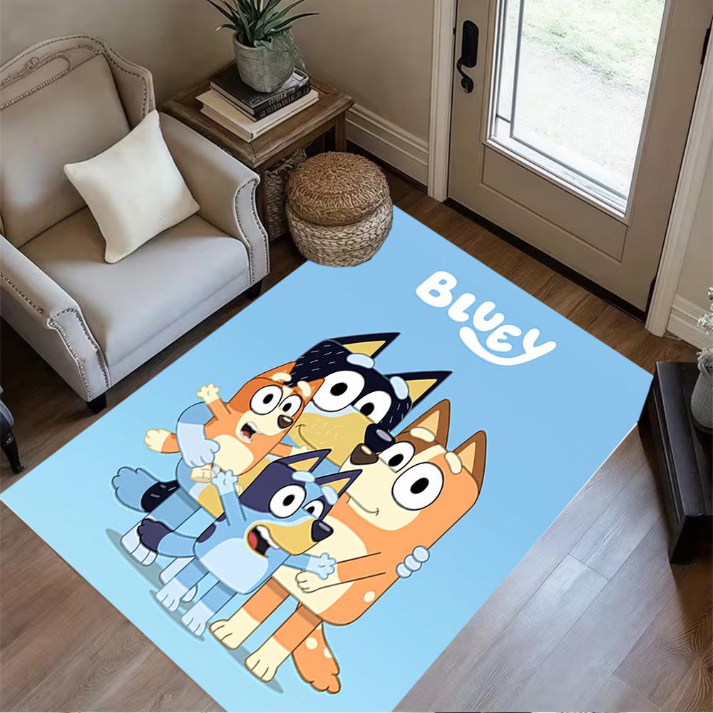 Bluey Bingo Adventures Carpet Design for Dormitory Hallway Decorate room Game Room Anti-slip Rug Office home decor Wedding Party Gift