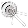 3Pcs Mesh Filter Sieve Stainless Steel Slotted Spoon Kitchen Set of 3 Fine Strainers Long Handle for Cooking Sifting and Frying