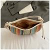 IELGY Hand-Woven One-Shoulder Messenger Dumpling Bag