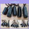Exquisite Raw Black Tourmaline Schorl Pendant Necklace Showcasing Natural Beauty And Unique Structure