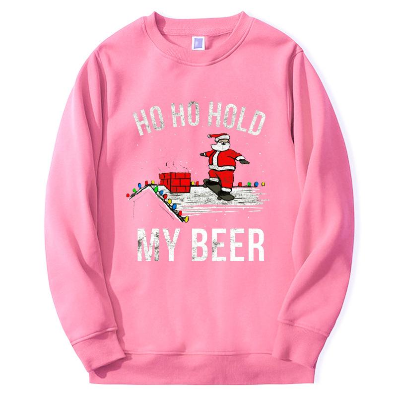 Christmas Hoodies Hold My Beer Fashion Crewneck