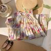 Vintage Oil Painting Pinafore Dress for Girls - 2026 Summer Collection
