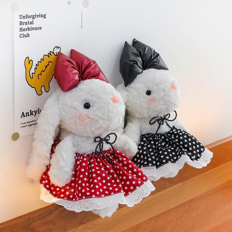 Ear Lop Bow Flower Dress Cartoon Ornament Plush Toy Car Keychain Girl Backpack