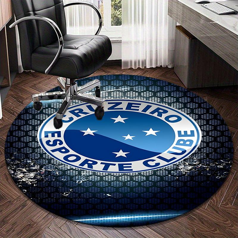 1PC round rug Fc Stars Shine Printed Round Area Rug ,Rug For Home Office, Round Chair Rug, Decorative Carpet Fan gifts Christmas gift