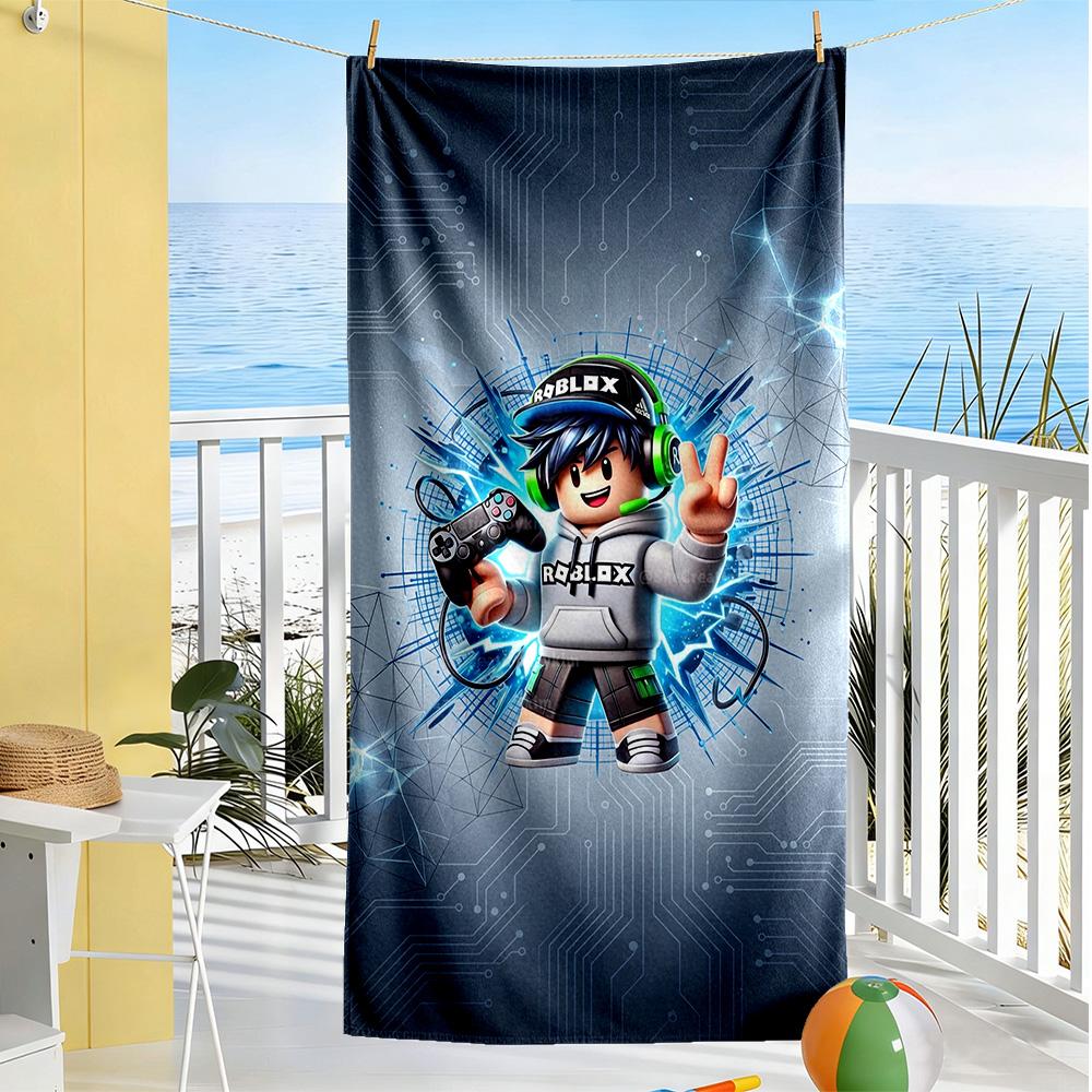 Roblox Beach Towel Super Soft Microfiber Quickdry Fabric Comfortable Lightweight Suitable for Sports, Travel, Swimming, Yoga, Bathroom, Beach, And Poo