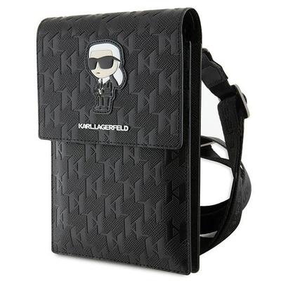 Karl Lagerfeld Torebka KLWBSAKHPKK Czarny/black Saffiano Monogram Ikonik