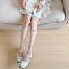 Crystal Silk Socks Stockings Women Summer Ultra-thin Transparent Nylon Long Socks Heart Print Lolita Kawaii Socks Women Stocking