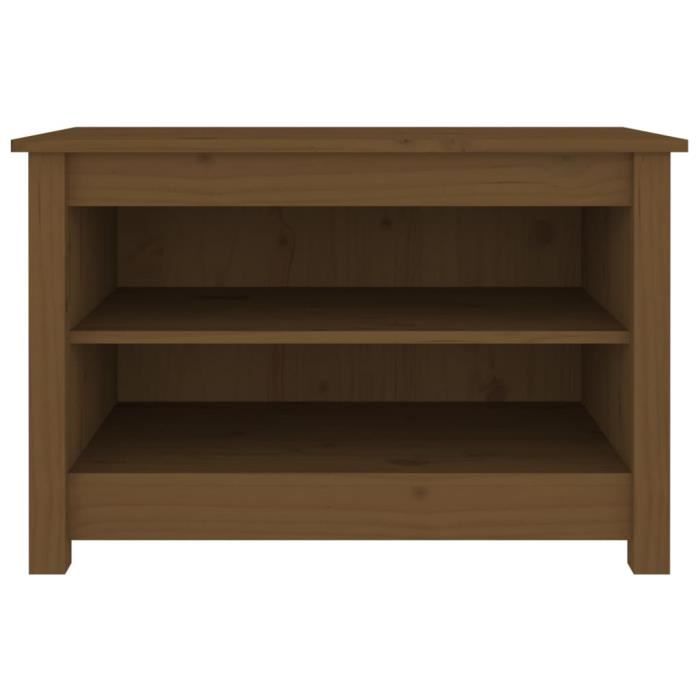 VidaXL Shoe Cabinet Honey Brown 70x38x45.5 Cm Solid Pine 813772