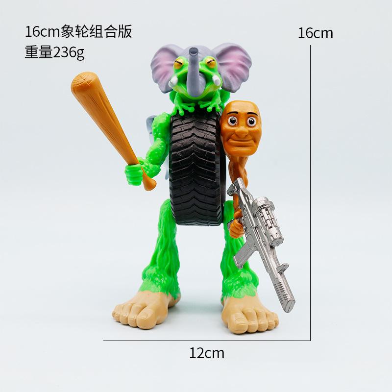 Italian Brainrot Figure Figurines Tung Tung Tung Sahur Tralalero Tralala Abstract Combination Models Toy Desktop Ornaments