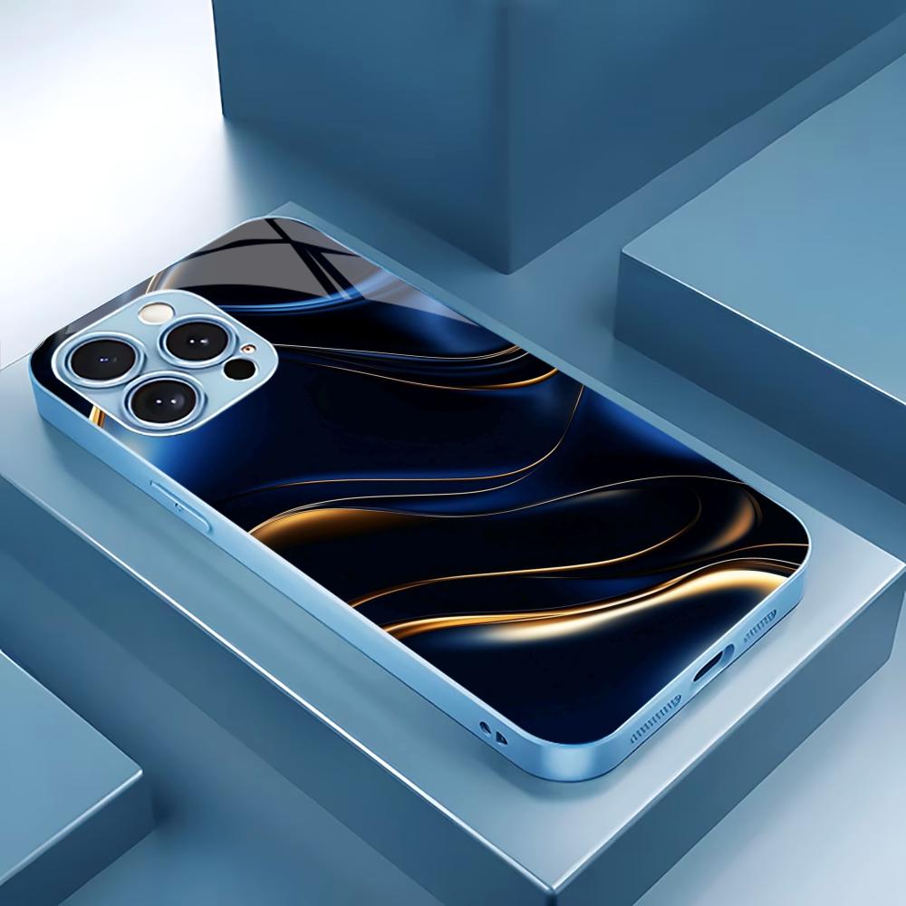 Texture New Hot-selling Protective Case Phone Case Metallic Paint Glass PhoneCase for iPhone 17 16 15 14 13 12 11pm Pro Plus