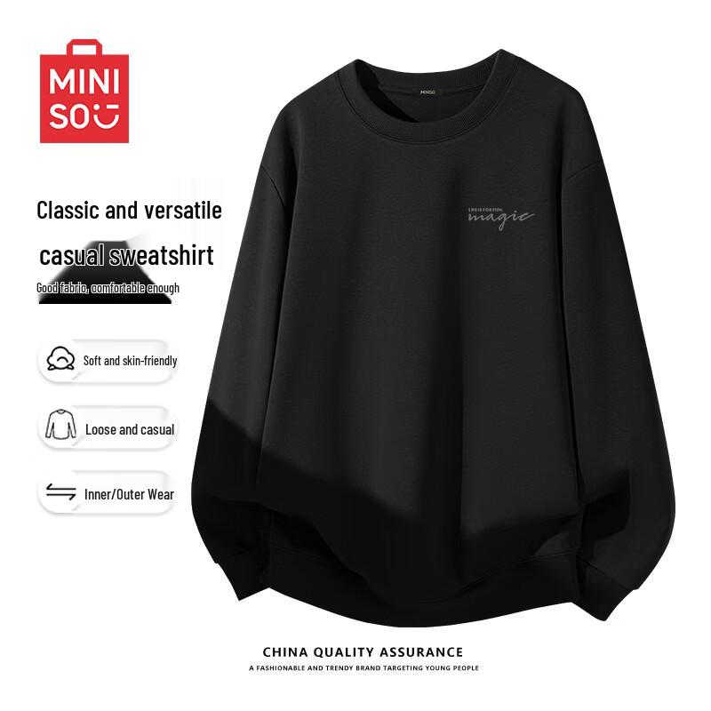 MINISO Men's Casual Loose Crewneck Sweatshirt