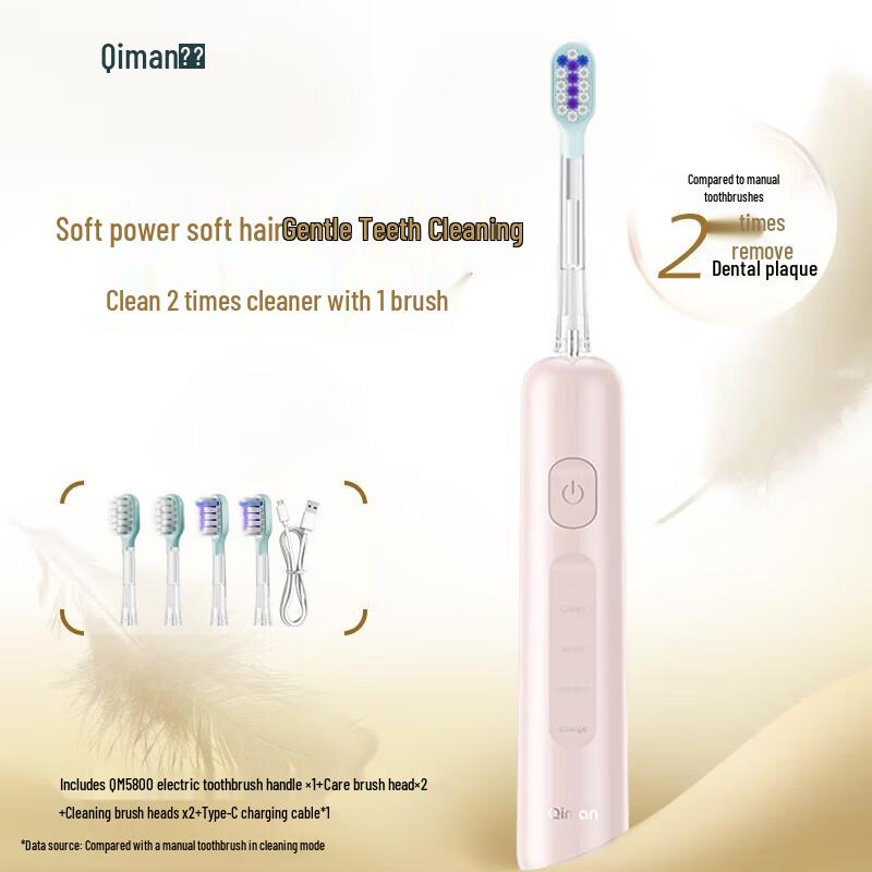 Qiman QM5800 Sonic Electric Toothbrush for Adults CN plug (adapter included)