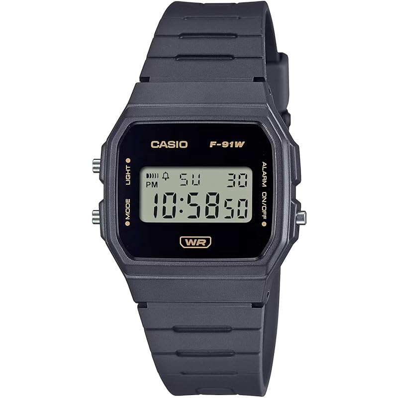 

[Casio] CASIO digital unisex watch cheap casio F-91WB-8A Simple package without presentation box biomass plastic band dark gray [product]