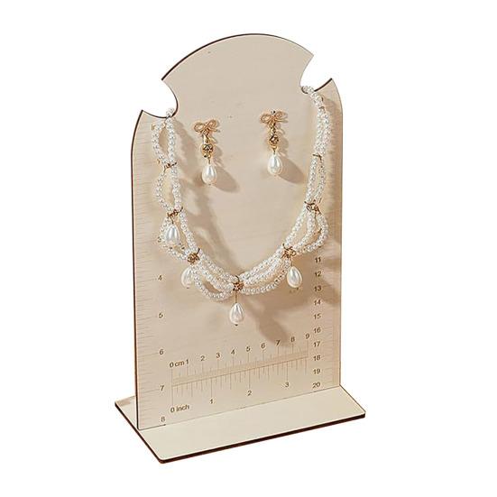 Earring Measurement Display Stand Stable Non-Slip Smooth Edge Pre-Drilled Holes Easy Assembly Wooden Ear Stud Stand Earring Organizer Frame