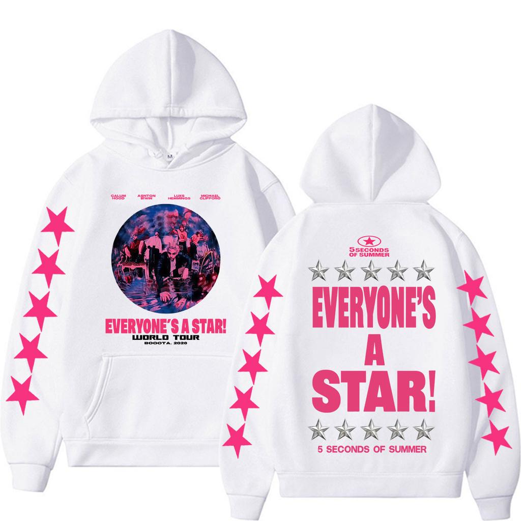 5 Seconds of Summer Everyone's A Star World Tour Hoodies Men's Clothes Fashion Classic Sweatshirts Casual Long Sleeve Pullovers