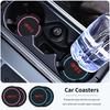 2026 Hot Sticker 2PCS Car Coasters Water Cup Slots Non-Slip Mat Waterproof Cup Pad For Volkswagen VW GTI Scirocco Jetta Beetle G