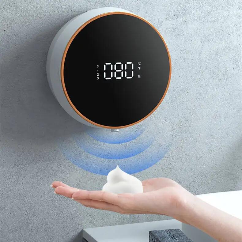 Infrared Sensor Wall Mounted Automatic Foam With Led Display Soap Dispenser