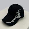 And Women American Niche Style Embroidered Flame Double-Edged Blade Baseball Caps Sun Protection Personalized All-Match Peaked Hats Fashion Latest