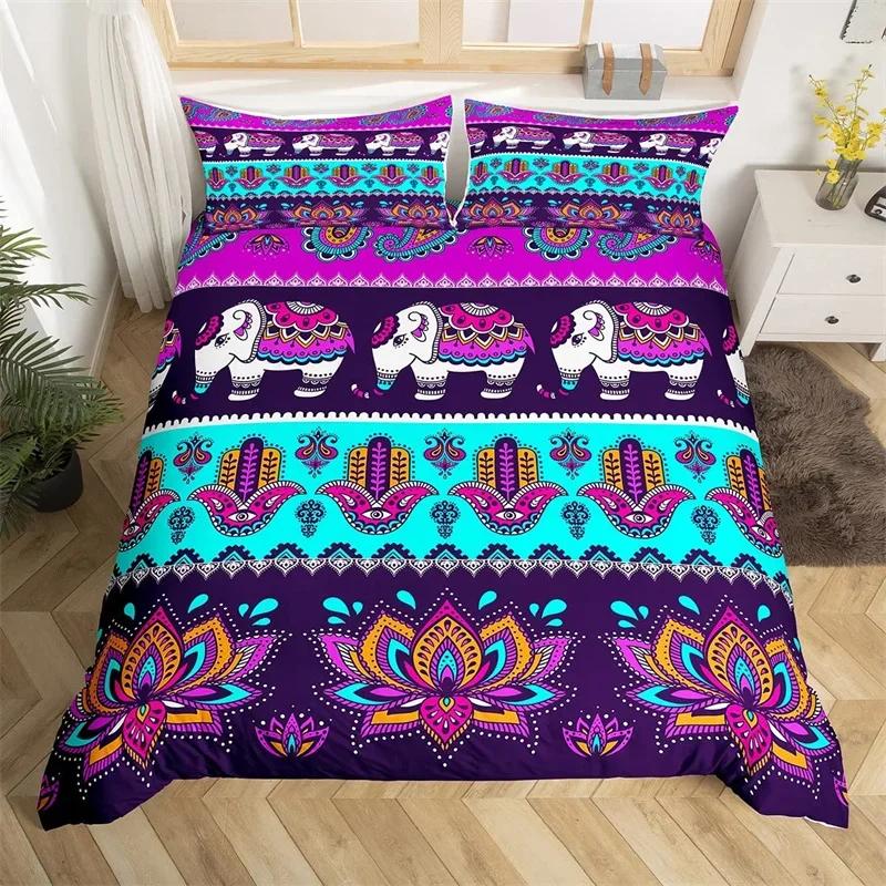 

Lotus Duvet Cover Set Floral Bedding Set Microfiber Botanical Flower Comforter Cover Single Double Queen King For Kids Boys Girl EU Single(135x200cm)