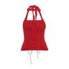 European and American autumn new neck sleeveless waist fashionable sexy versatile niche slim top women's clothing