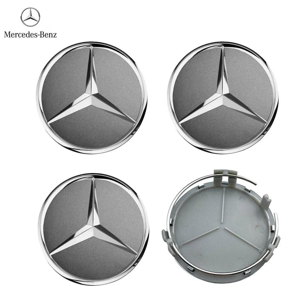 XHBNJ1 AMG W220 For AMG Benz 4pcs/set 75mm Car Wheel Center Hub Caps Cover for Mercedes Benz B/C/E/S Class A Class C200L GLC GLK CLA W1