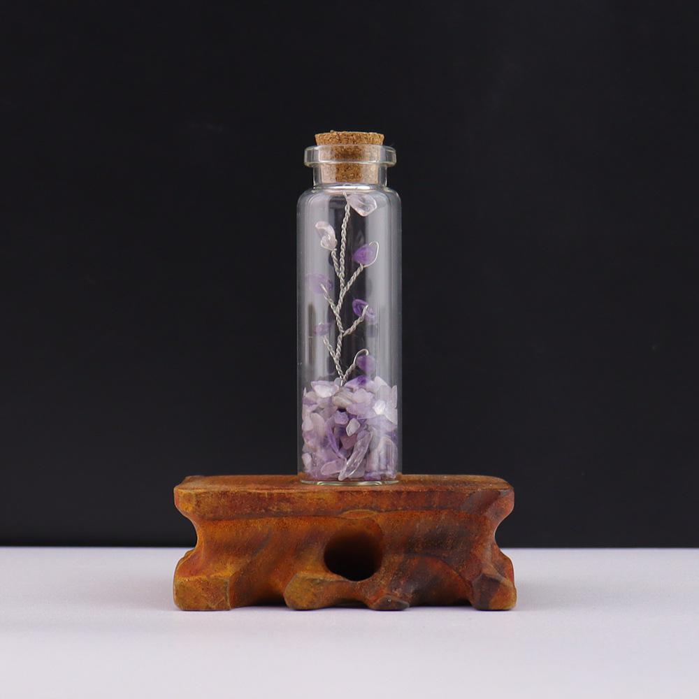 

Seven-Color Gemstone Tree in Glass Bottle - Natural Crystal Specimen Craft