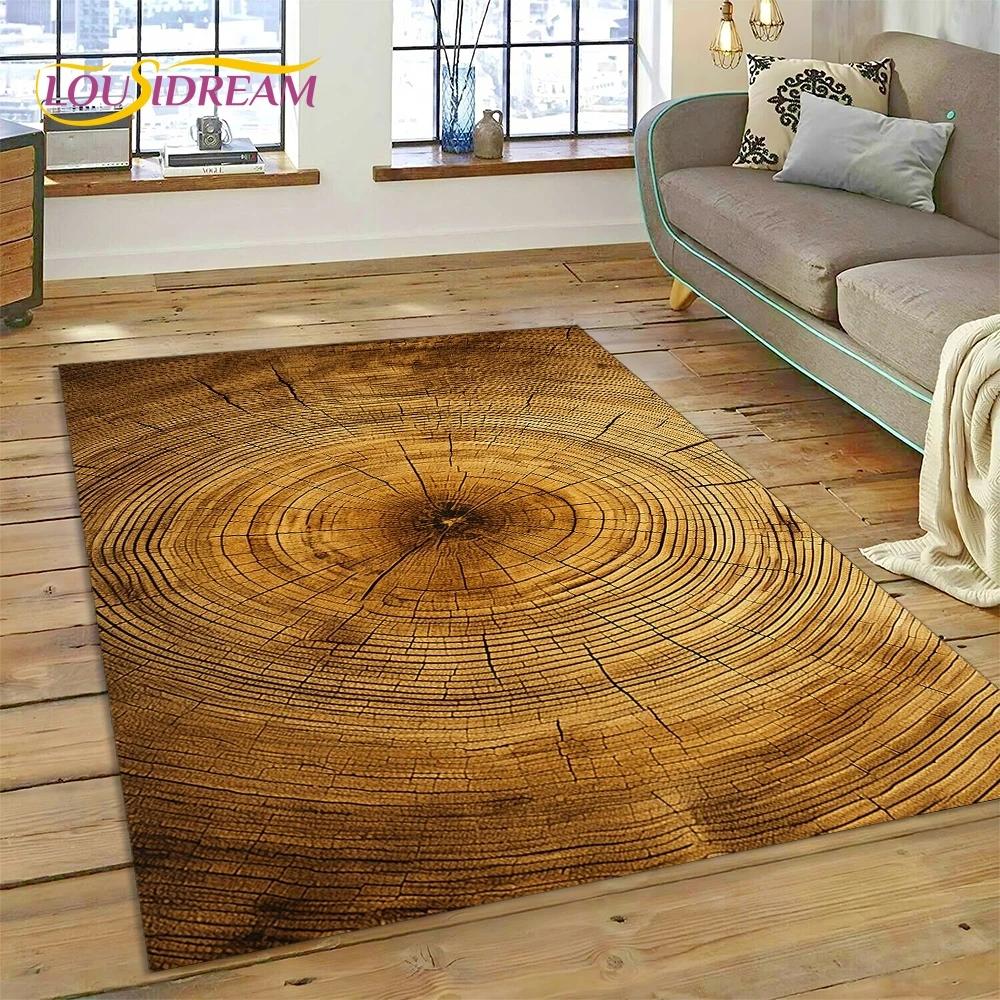 

Кольоровий 3D-ліній деревного зерна Килимок для спальні, вітальні, домашнього дивана, дитяча гра, великий декор, нековзний килимок 40x60cm( 15x23in )