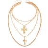 Long cross necklace alloy jewelry women's exaggerated sweater chain niche high-end item jewelry